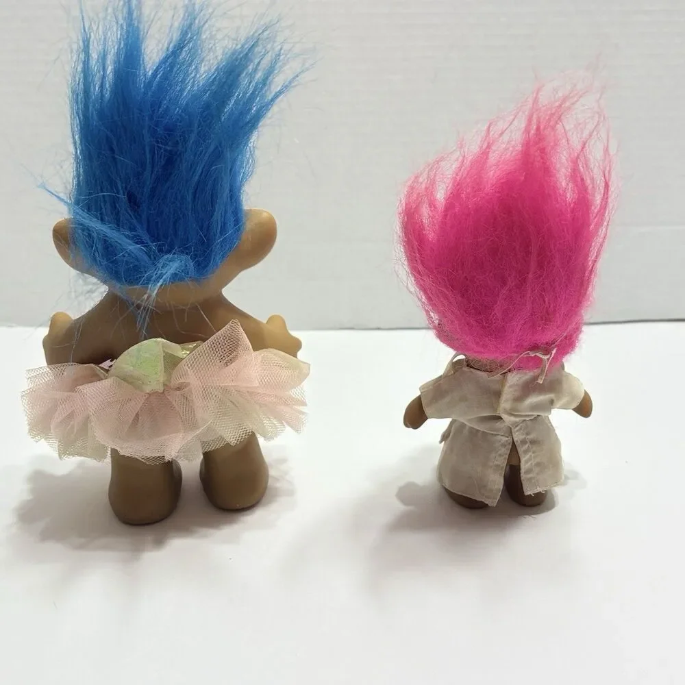 Vintage 90s Troll Dolls Lot Of 2 Nurse And Ballerina